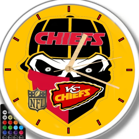 COPY - Kansas City Chiefs football clock - Picture 3 of 3